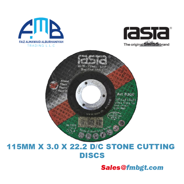 115MM X 3.0 X 22.2 D/C STONE CUTTING DISCS