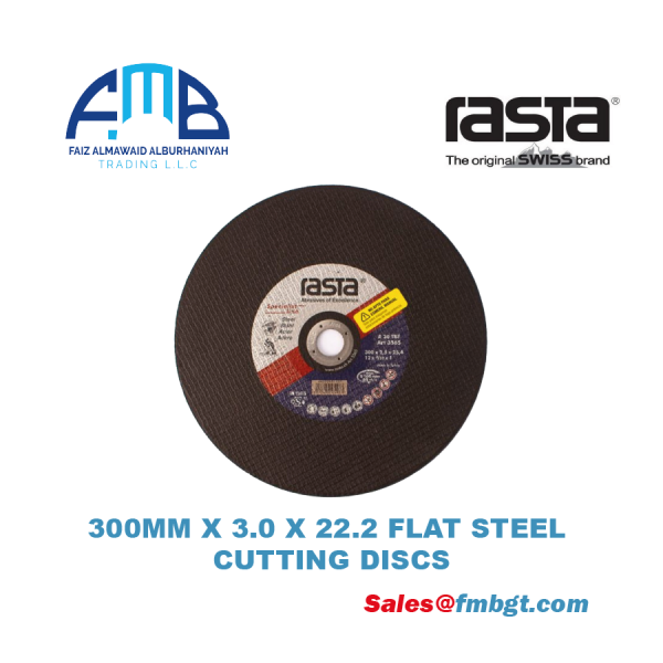300MM X 3.0 X 22.2 FLAT STEEL CUTTING DISCS