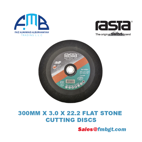 300MM X 3.0 X 22.2 FLAT STONE CUTTING DISCS